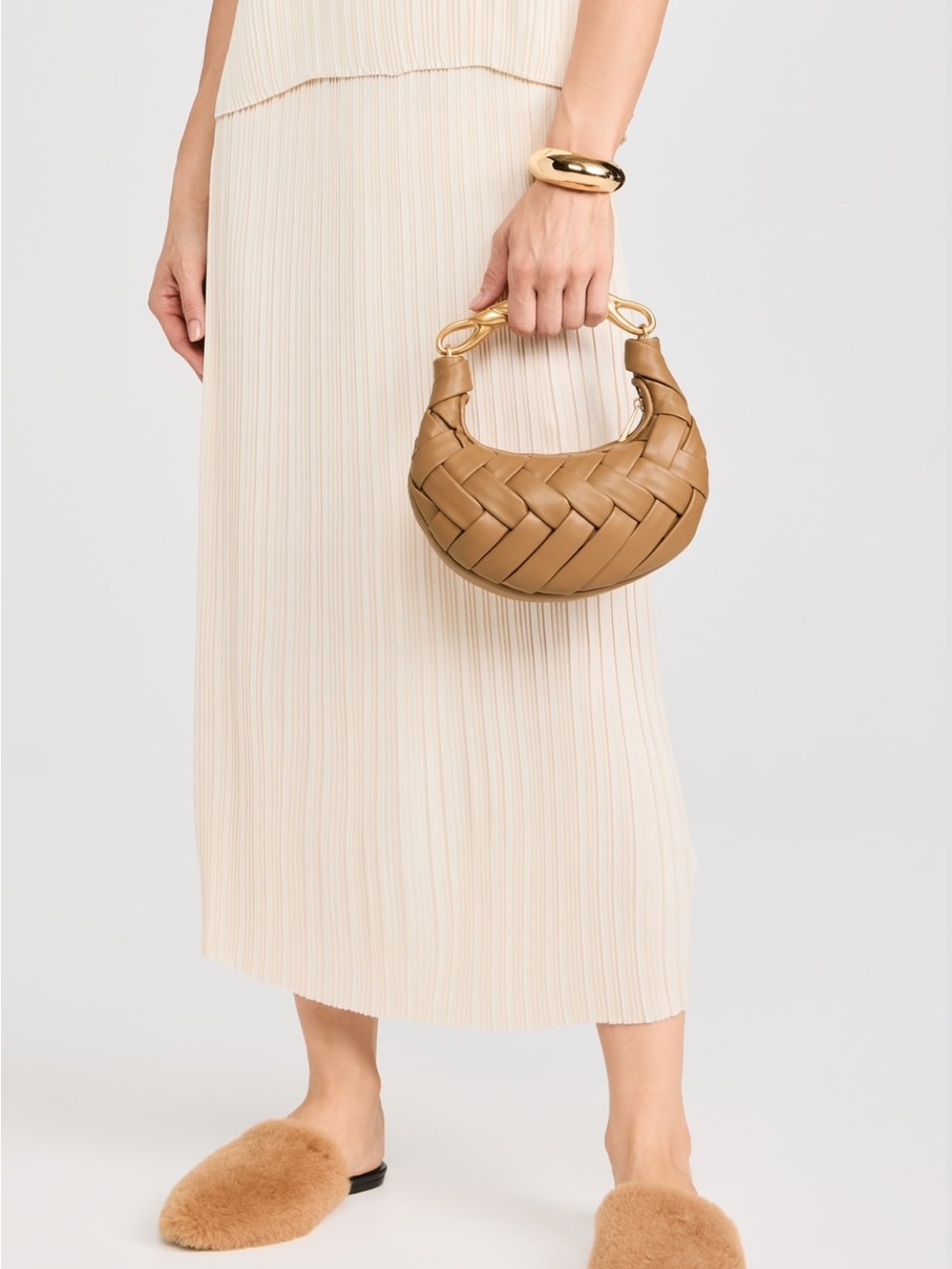 NWB JW PEI Orla Weave Bag w/removable crossbody strap in Brown (camel/tan) - Picture 6 of 16